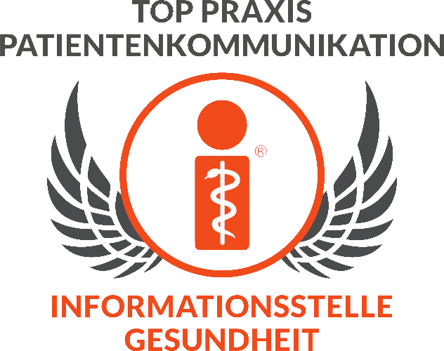 Siegel Top Praxis Patientenkommunikation der Informationsstelle Gesundheit